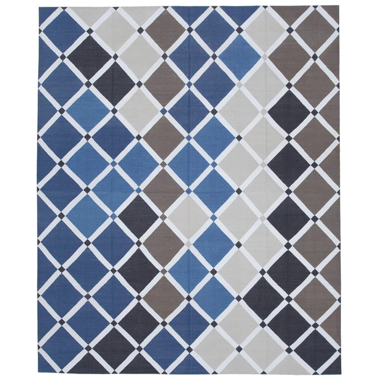 Blue Elephant Hand Knotted Black/Blue Rug Wayfair.co.uk